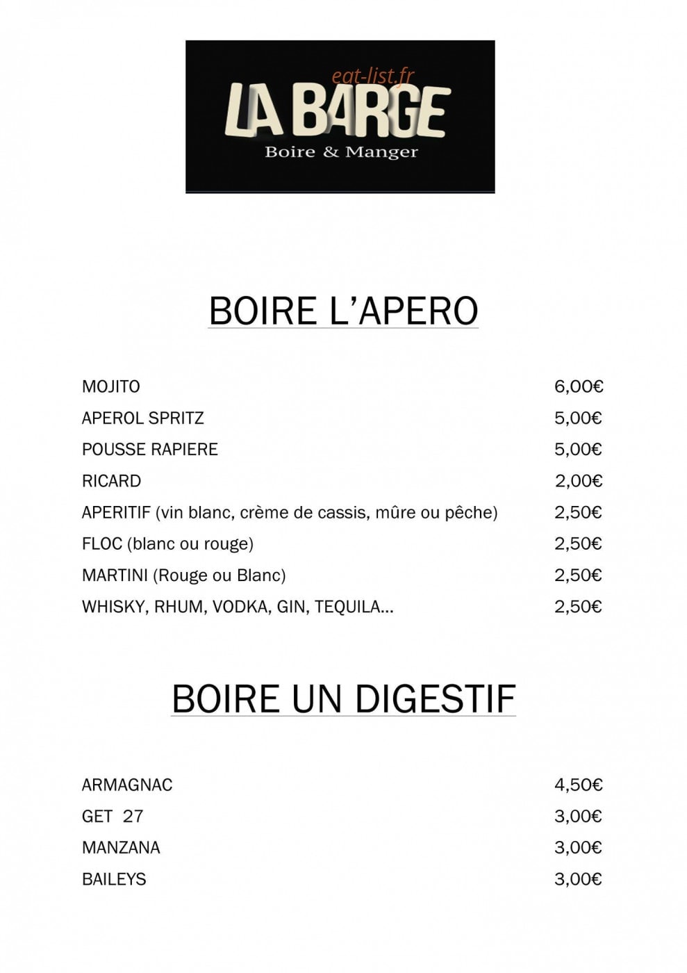 La Barge — carte page 5