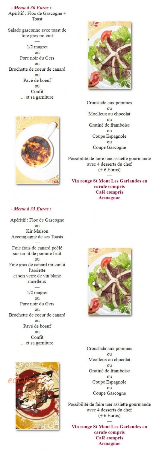 Auberge le cousteau — carte page 2