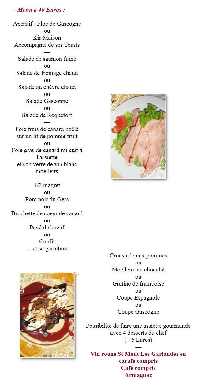 Auberge le cousteau — carte page 3