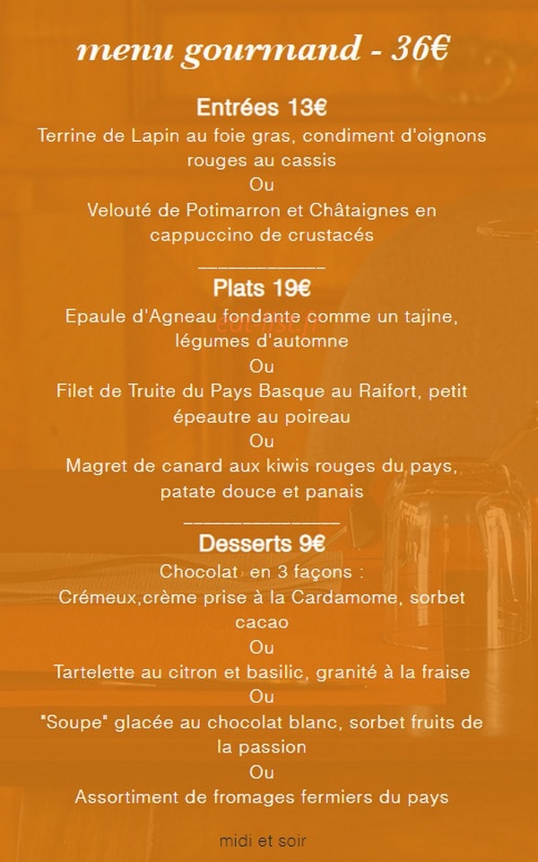 La table du Have — carte page 1