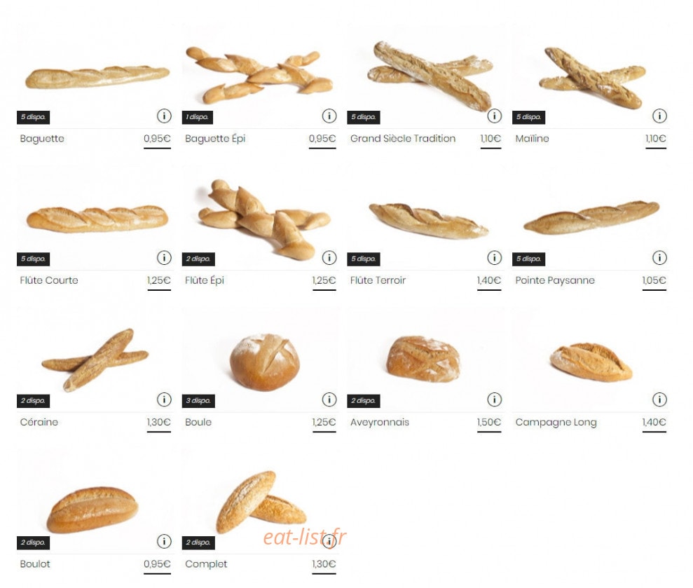 Au Fournil Gourmand — carte page 6
