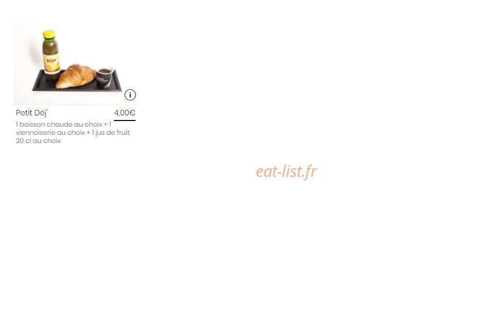 Au Fournil Gourmand — carte page 1