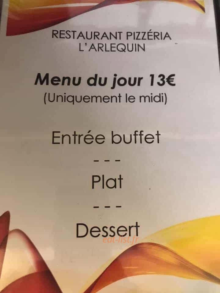 L'Arlequin pizza — carte page 1
