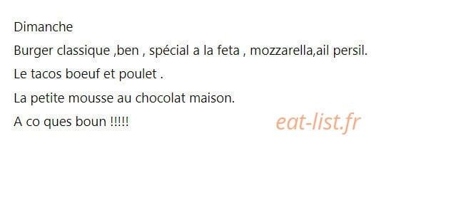 Le burger gascon — carte page 1
