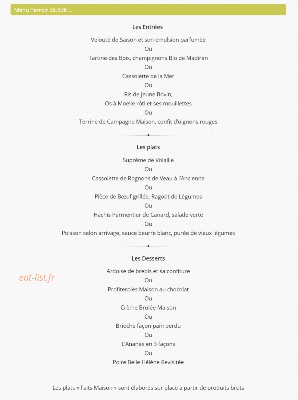 Le Relais du Pont d'Arcole — carte page 5