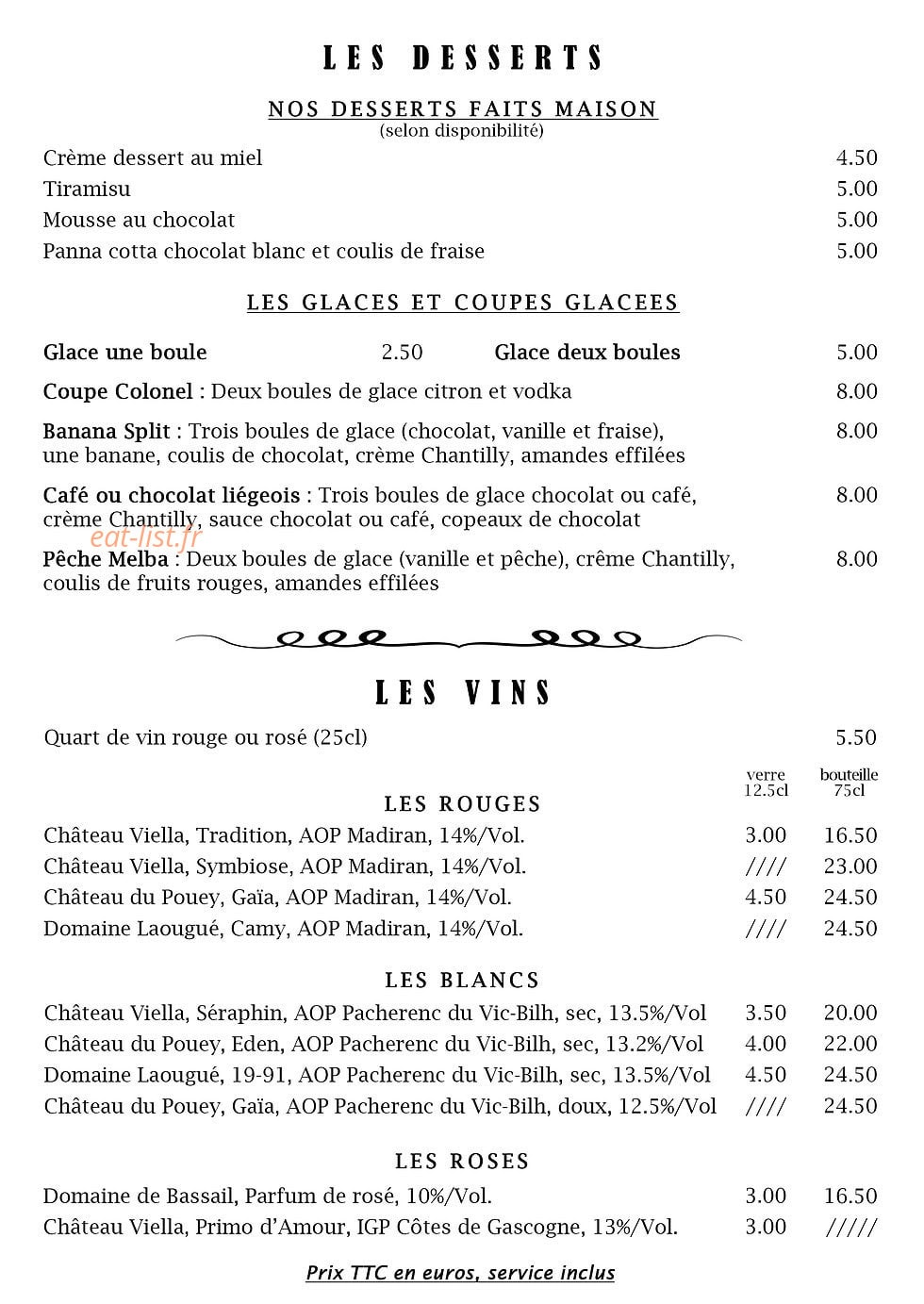 Le Bon Moment — carte page 3