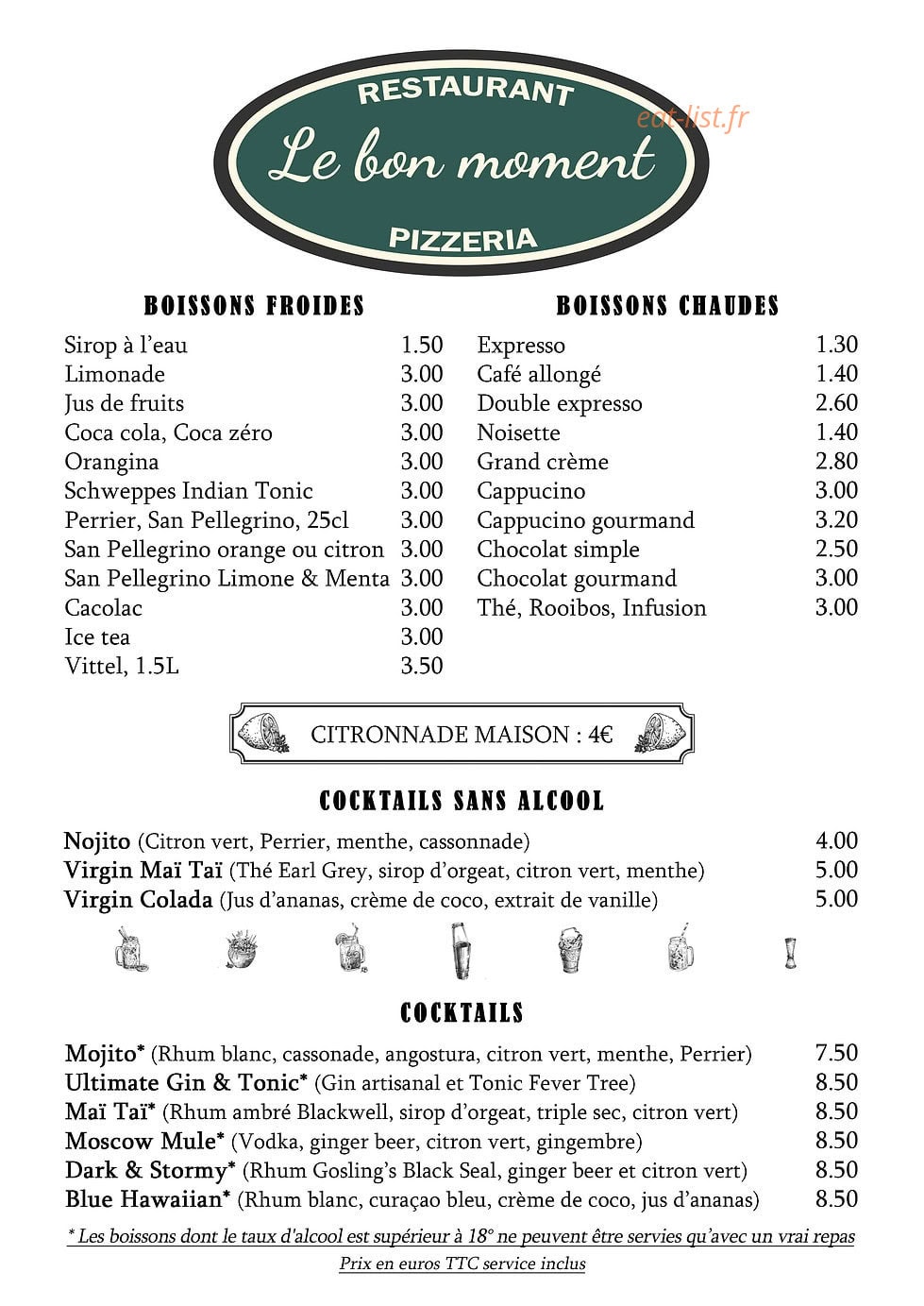Le Bon Moment — carte page 5