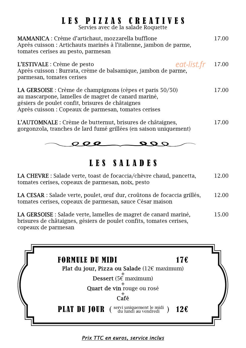 Le Bon Moment — carte page 2