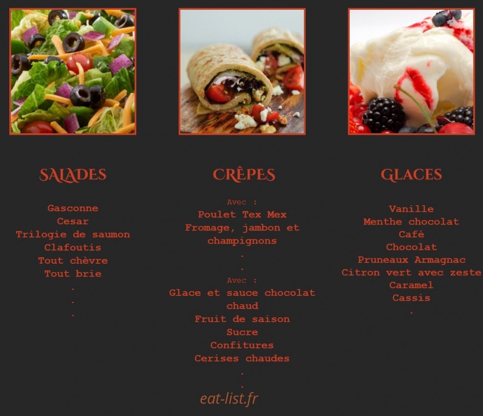 Bistro Sale Sucre — carte page 2