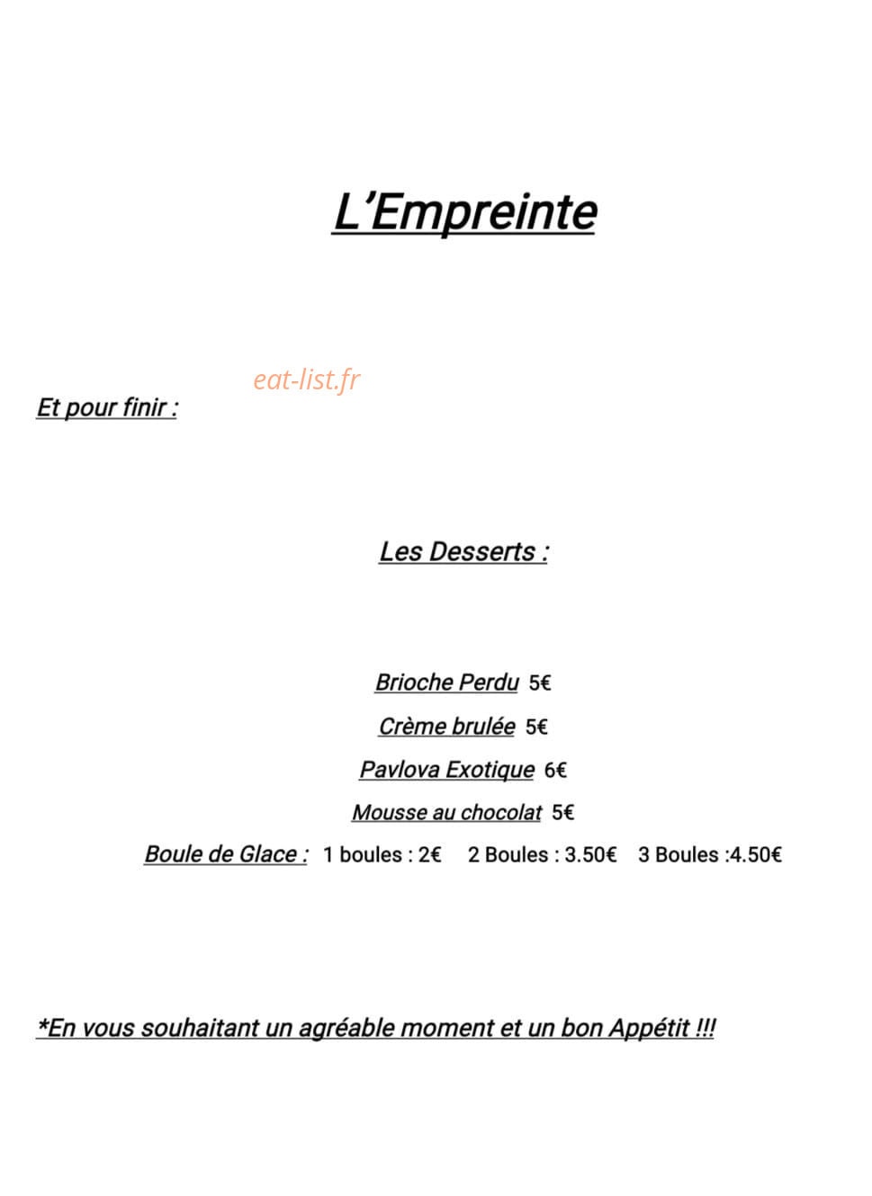 L'empreinte — carte page 3
