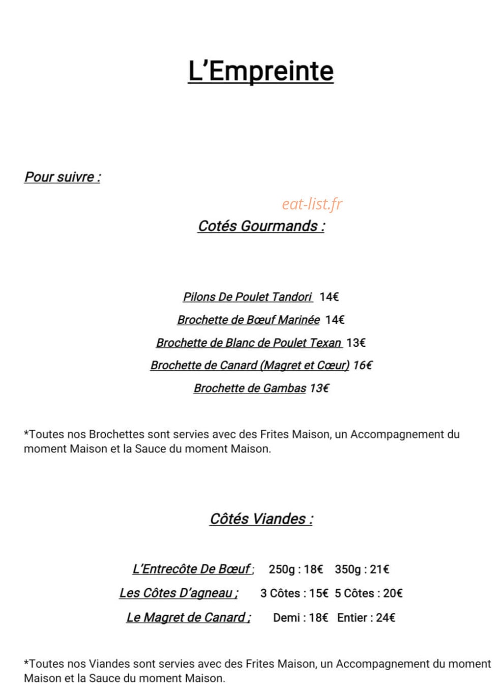 L'empreinte — carte page 2