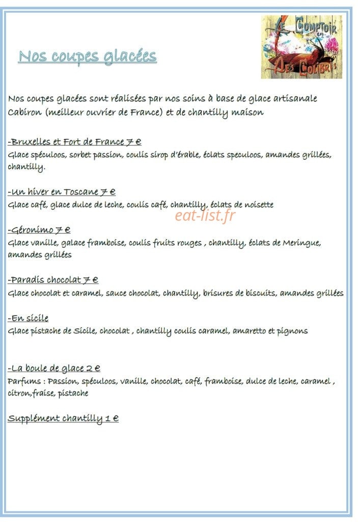 Le comptoir des colibris — carte page 9