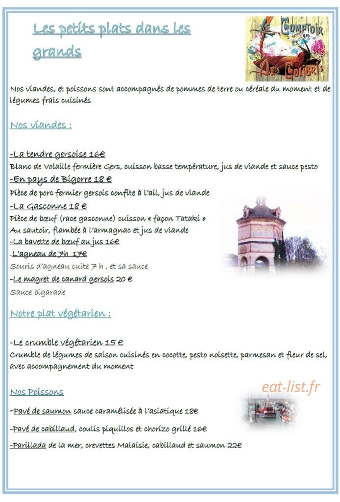 Le comptoir des colibris — carte page 6
