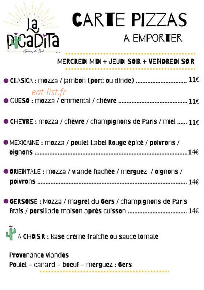 La Picadita — carte page 1