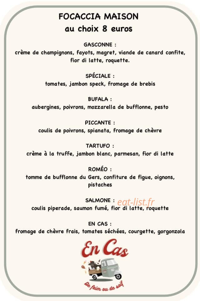 En Cas — carte page 1