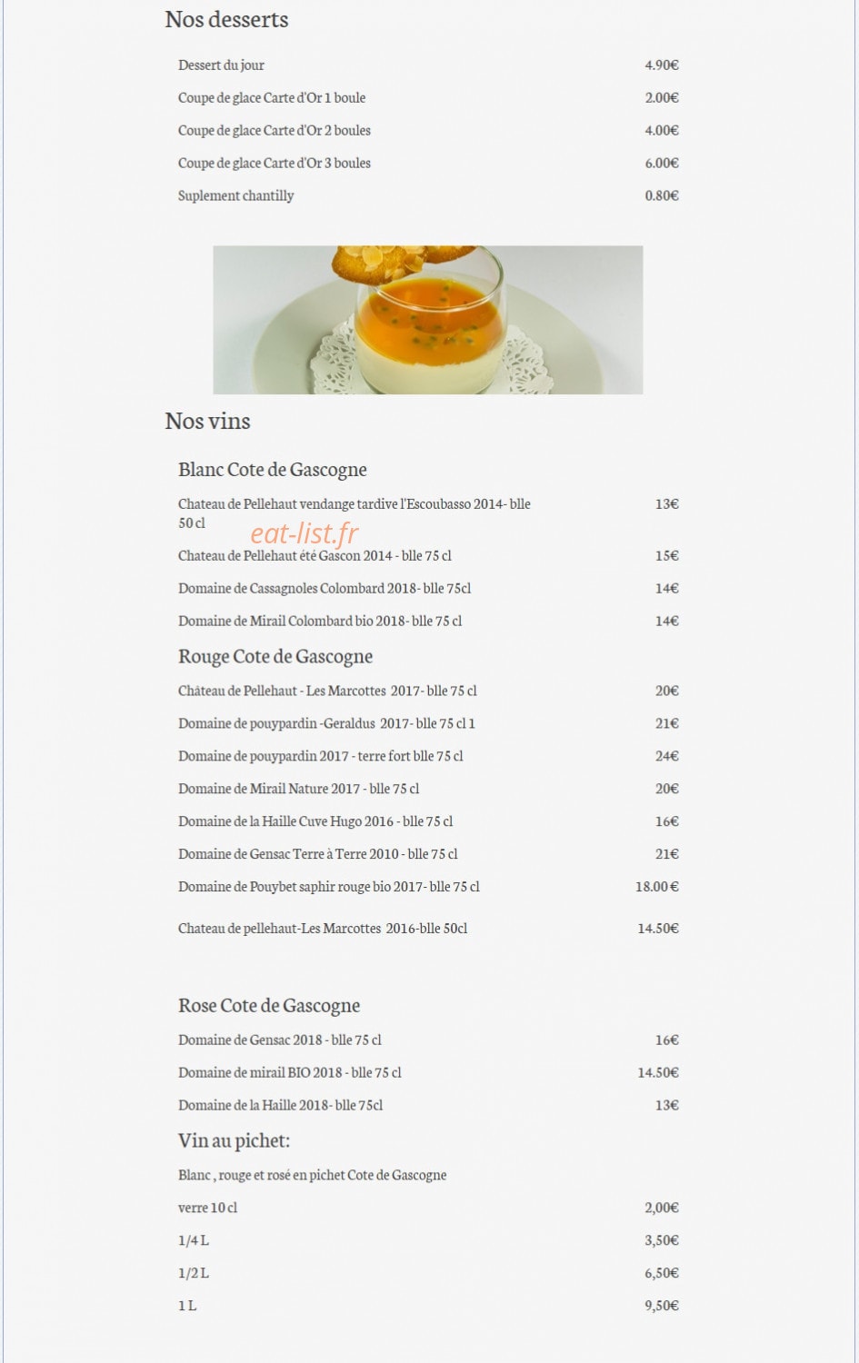 L'Etape d'Angeline — carte page 3