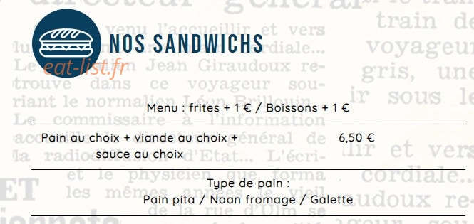 Le Cordon Bleu — carte page 3