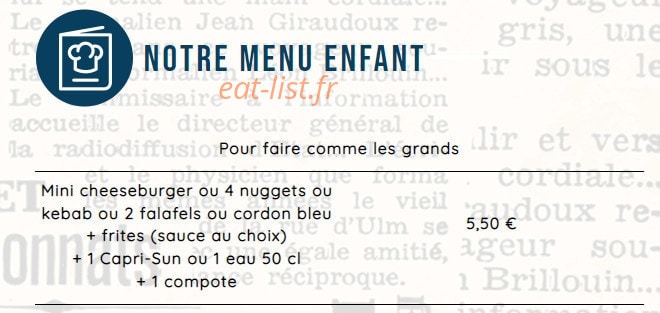 Le Cordon Bleu — carte page 5