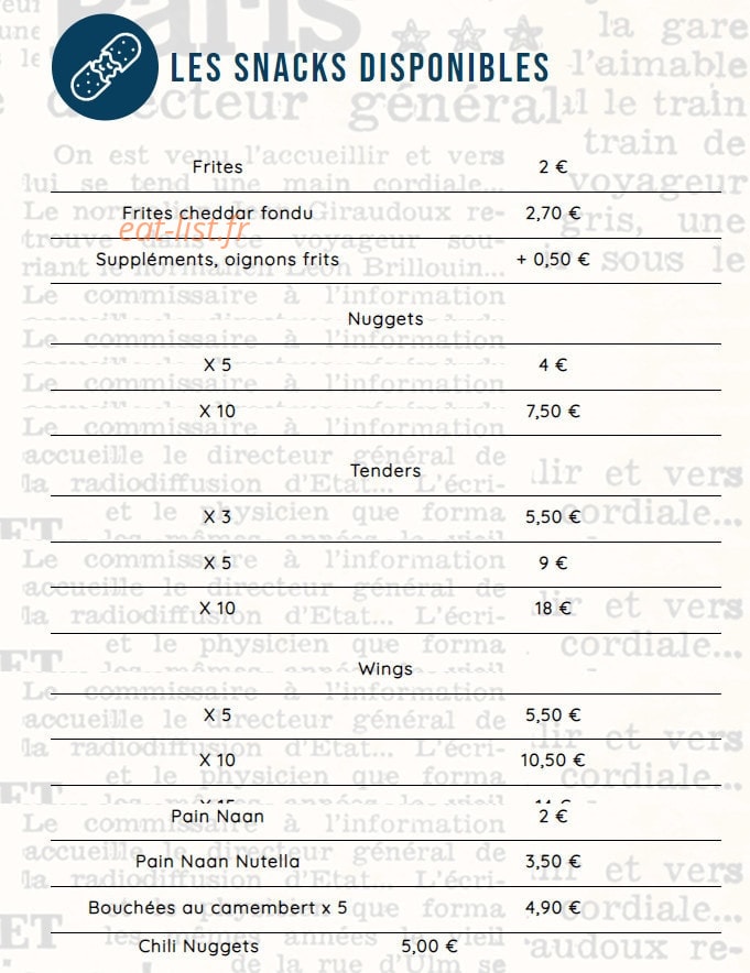 Le Cordon Bleu — carte page 7
