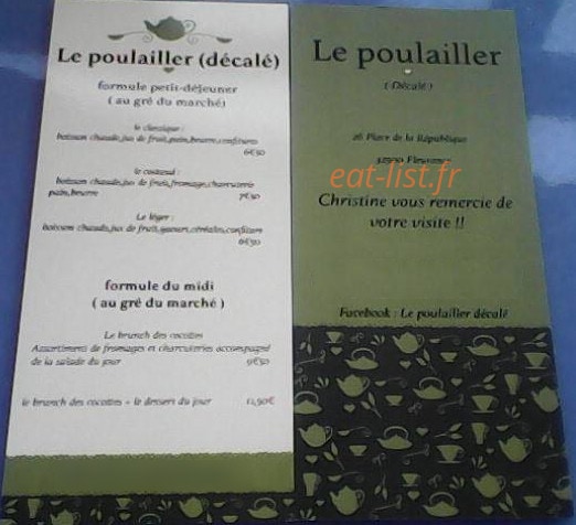 Le Poulailler Décalé — carte page 1