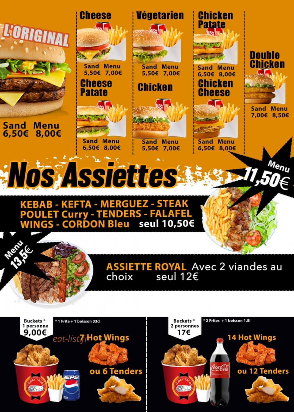 Today tacos — carte page 3