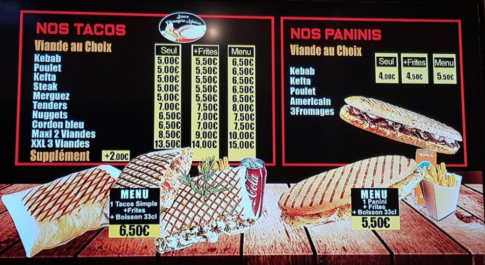 Istanbul kebab — carte page 2