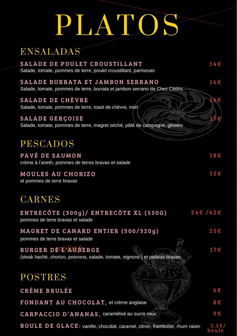 L’Auberge Espagnole — carte page 5