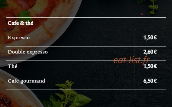 Pizzeria Angelo — carte page 9