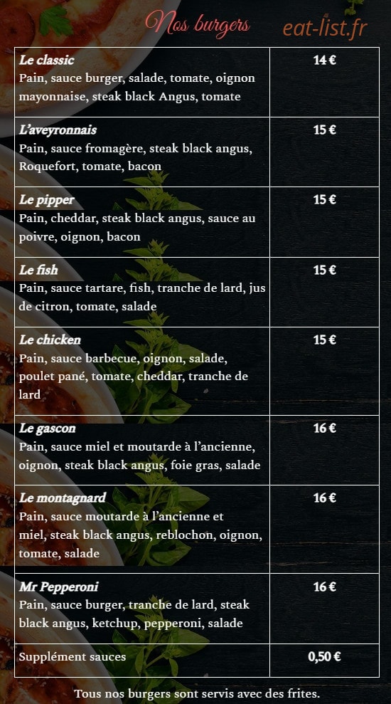 Pizzeria Angelo — carte page 3