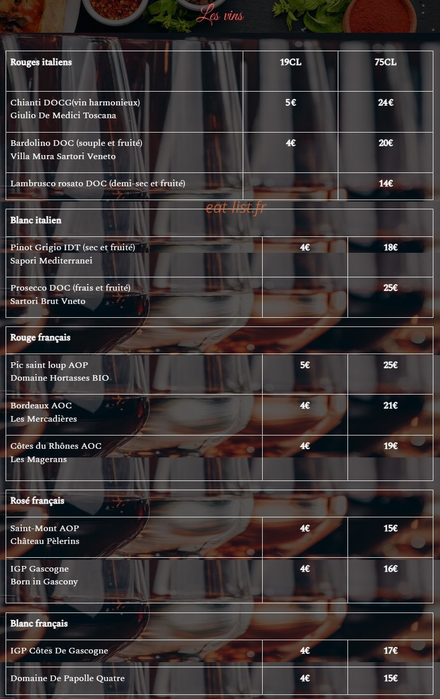 Pizzeria Angelo — carte page 11