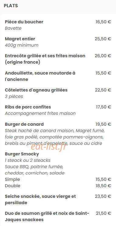 Le Bistrophil — carte page 2