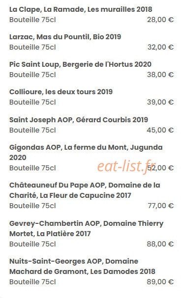 Le Bistrophil — carte page 18