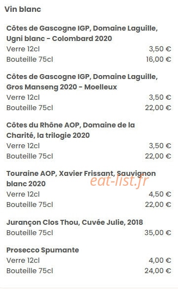 Le Bistrophil — carte page 19
