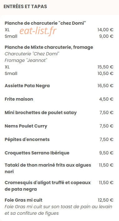 Le Bistrophil — carte page 1
