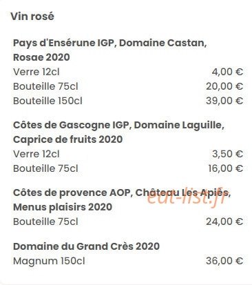 Le Bistrophil — carte page 20