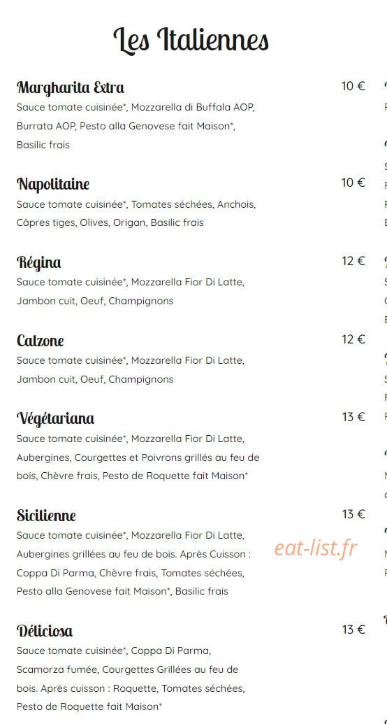 Les Belles Italiennes — carte page 1