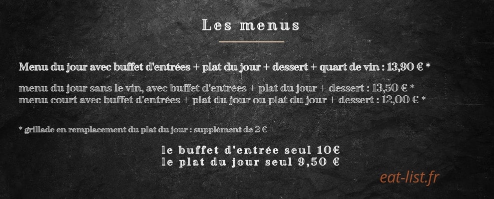 Au Bouillon de Midi — carte page 3
