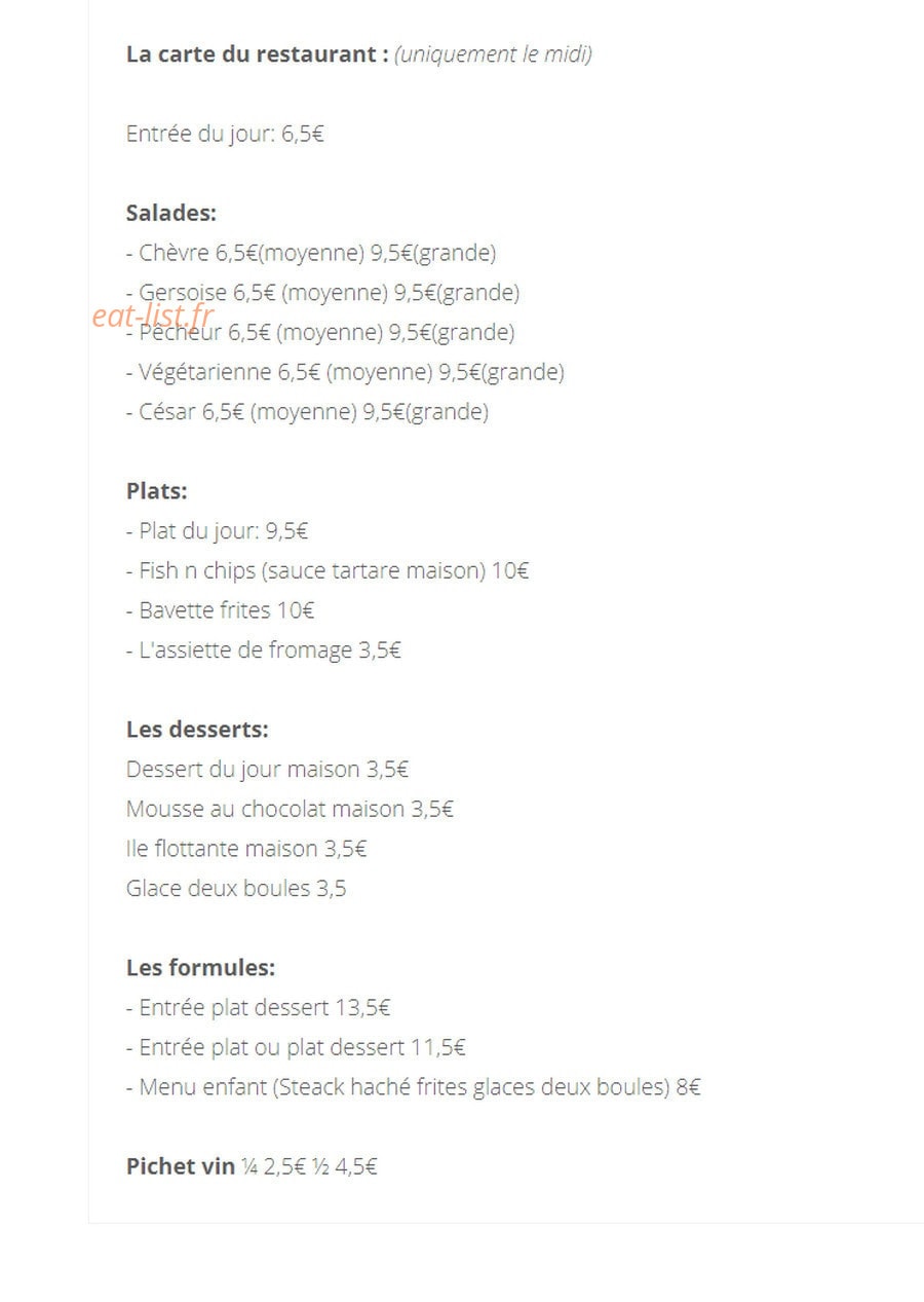 Café des Sports — carte page 1