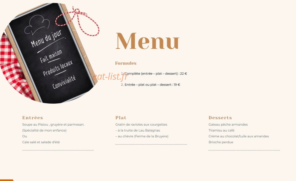 L'Atelier d'Auria — carte page 1