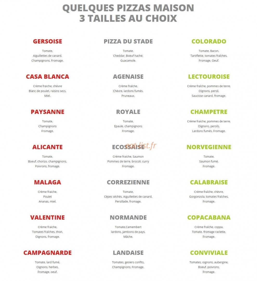 La Conviviale — carte page 1