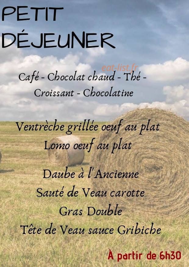 L’Auberge du Moulin — carte page 1
