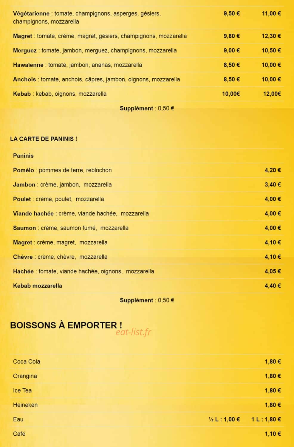 Pizz' Arros — carte page 2