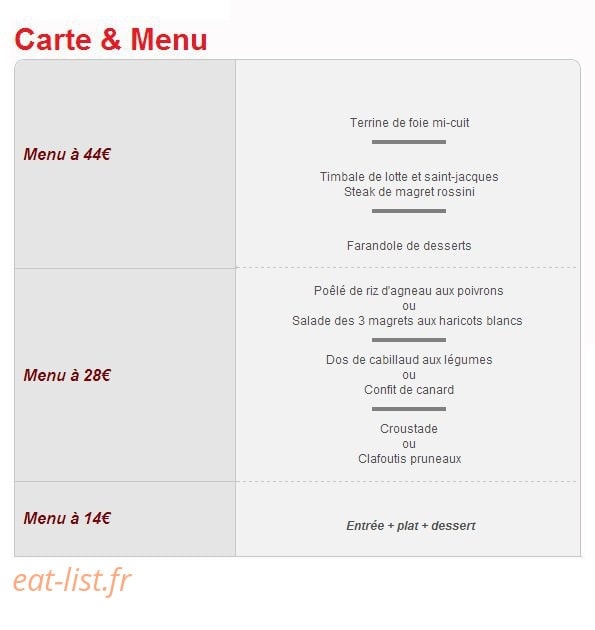 La Vie En Rose — carte page 1