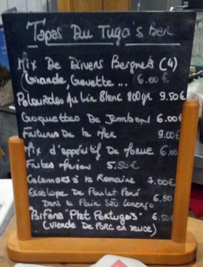 Le Bar du Marché — carte page 1