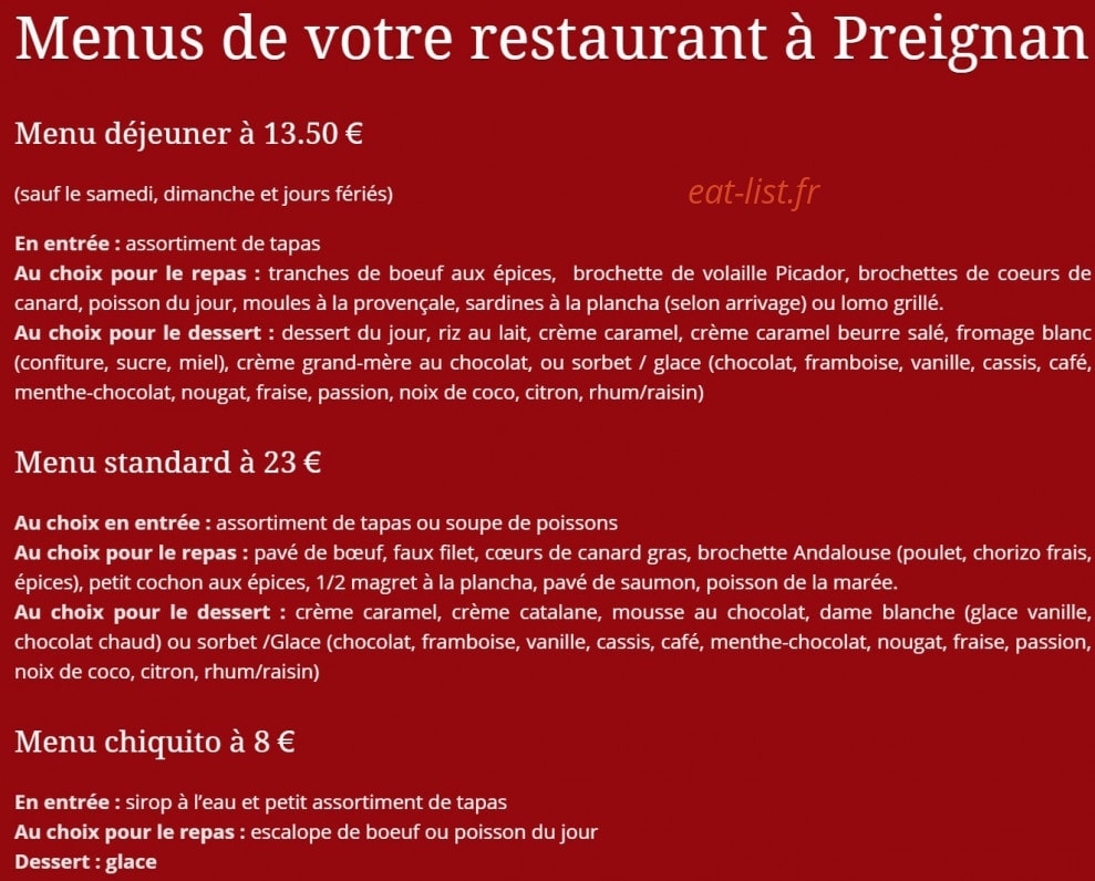 Le Toto Loco — carte page 1