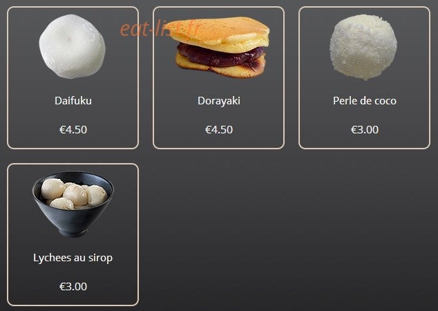 1001 Sushi — carte page 9