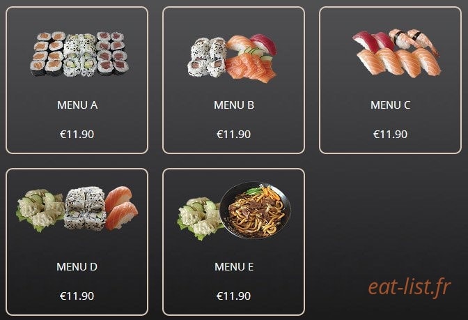 1001 Sushi — carte page 5