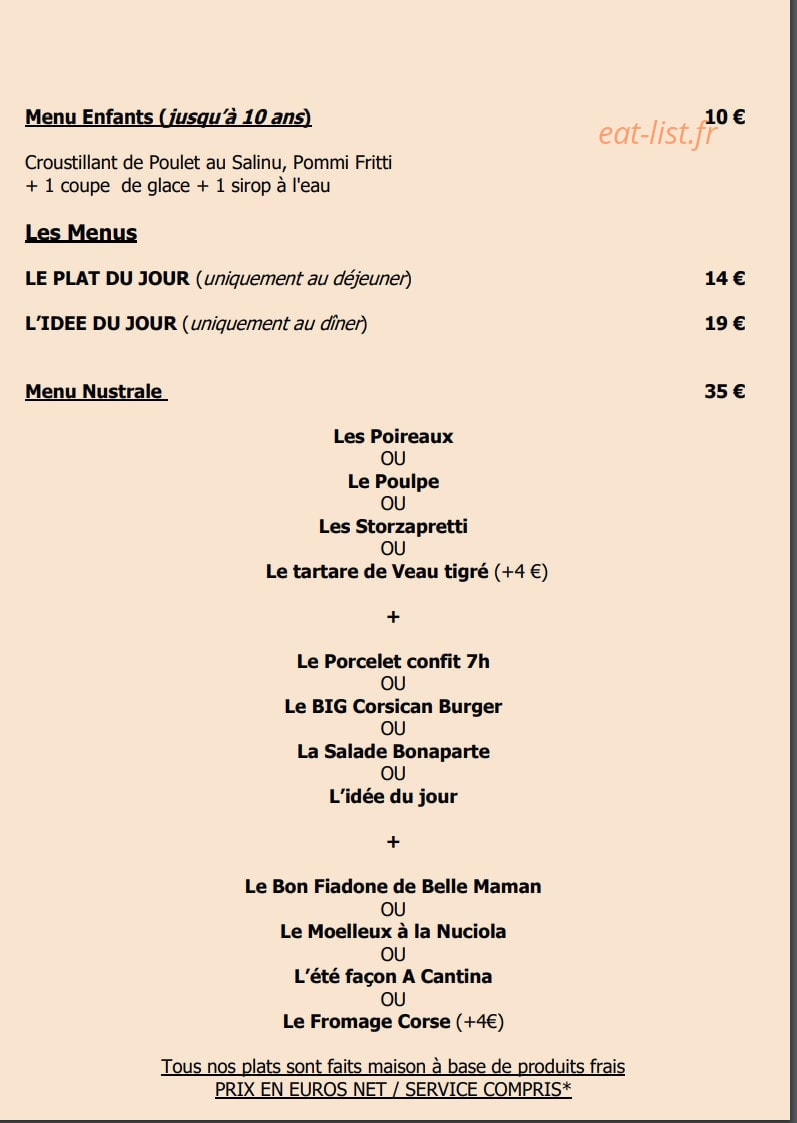 A Cantina — carte page 3