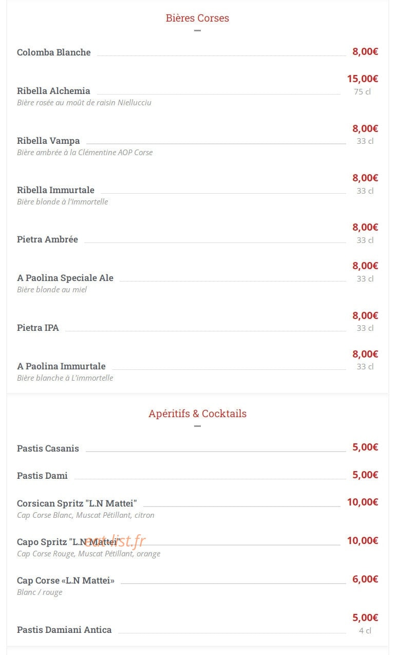 A Cantina — carte page 4