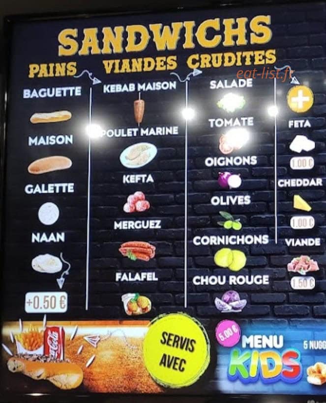 Aladdin Kebab - Ravezies — carte page 1